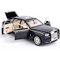 Miniatyrbillede 1 af 5: 1/24 Rolls-Royce Phantom Modelbil Zinklegering Træk Tilbage Legetøjsbil med Lyd og Lys Til Børn Dreng Pige Gave (Sort) St-001 (FMY)-Perfet