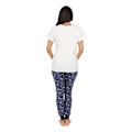 Miniatyrbillede 6 af 6: Harry Potter Kvinder Quidditch Pyjamas med korte ærmer 8-10 UK Hvid/Marineblå 8-10 UK White/Navy