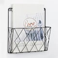 Miniatyrbild 5 av 5: Metallväggmonterad tidningsförvaring för hemmet B-rose red L