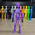 Miniatyrbillede 2 af 5: T13 Actionfigur, Titan 13 3D-trykt Actionfigur, Lucky 13 Actionfigur, Nova 13 Actionfigur Dummy 13 Actionfigur Purple