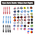 Miniatyrbillede 1 af 5: 12 stk. Dart Skaft Aluminiumskaft 150 stk. Dart Tail Flights Wi