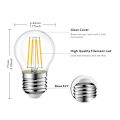 Pikkukuva 2 / 4: E27 LED-lamppu, 6W LED Vintage Globe -lamppu, E27 Edison-ruuvilamppu, Golfpallo Mini Globe -lamppu, Lämmin valkoinen 2700K, Ei himmennettävä (6 kpl)