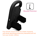 Miniatyrbillede 5 af 7: Barnfodral med stativ sort iPad Air2 sort black Silikon/Gummi