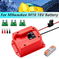 Miniatyrbilde 3 av 5: Strømadapter for Milwaukee M18 18V Batteri med Sikring for Rc Bil, Robotics