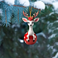Miniatyrbillede 6 af 6: Julepynt til Hjemmet, Julehængende Cartoon Giraf Mønster, Juletræspynt, Bilhængende Festlig Tilbehør A A 3pcs