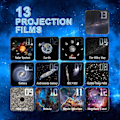 Miniatyrbilde 5 av 5: Ny 13 i 1 Planetarium Galaxy Star Projektor Nattljus HD Star Aurora Projektorlampa for Barn Soverom Hjemmefest Dekorasjon-WELLNGS