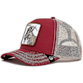 Miniatyrbillede 2 af 2: Sort Panther Mesh Cap til Voksne, Sommer Baseballkasket, Trucker Cap W-WELLNGS Goat - Burgundy