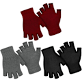 Miniatyrbilde 1 av 5: 3 par halvfingerstrikkemasker