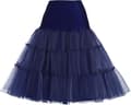 50'er underkjole Rockabilly kjole Crinoline Tutu Kompatibel med kvinder blå blå-FA- blue M