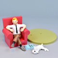 Miniatyrbilde 4 av 4: Tintins eventyr Tintin-figur PVC-statue Stor figur