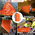 Miniatyrbillede 8 af 8: 4 stk. Udendørs Nød Vandafvisende Termisk Sovepose Camping Overlevelses Bivvy Pose orange 164