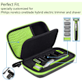Miniatyrbillede 8 af 8: Rejsetaske til Philips Norelco OneBlade QP2520 QP2530 QP2620 QP2630 Elektrisk Trimmer Barbermaskine