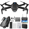 Miniatyrbild 1 av 5: Drönare med kamera Fpv Drönare med 1080P Kamera 2.4G Wifi Fpv Rc Quadcopter Med Headless Mode, Follow Me, Altitude Hold, Leksaker Presenter för Barn Vuxna