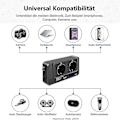 Pikkukuva 5 / 5: 200W Auton muuntaja, Jännitteen muuntaja 12V - 220V Älykkäällä LCD-näytöllä, 2 Pistorasiaa ja 4 USB-C-liitäntää