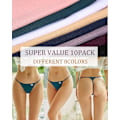 Miniatyrbilde 4 av 5: 10-pak justerbare G-string-truser for kvinner, sexy undertøy Setb-10pack XL Setb-10pack