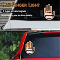 Miniatyrbilde 4 av 5: HD Fingergestlys med Fjernkontroll LED Bil Baksäte Vindu Skilt Fingerlys Håndsignal Morsom Bil Lastebil Biltilbehør