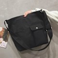 Miniatyrbillede 5 af 10: Dametasker Canvas Tote Håndtasker Skuldertasker white