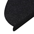 Miniatyrbillede 7 af 8: vidaXL Trappestegsmattor Selvhæftende 15 stk 56x17x3 cm Sort 1650 black