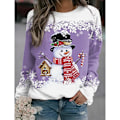 Pikkukuva 1 / 2: Dam Jul Toppar Sn?gubbe Sweatshirts L?ng?rmad blus 2XL