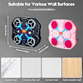 Miniatyrbild 3 av 5: Musikboxningsmaskin för barn 2024 med handskar, Bluetooth Smart Boxningsträning Väggmål Punching Pads för barns födelsedag julgåva Rosa Pink Bluetooth