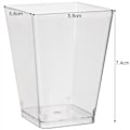 Miniatyrbilde 3 av 9: Firkantede Plastbeger - 120 ml - 50 stk transparent 825