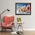 Miniatyrbild 3 av 5: 5D Jul Diamantmålning Väggdekoration Tomte 40x30cm