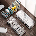Miniatyrbild 2 av 4: Transparent kabelbox i plast för förvaring av datakablar, skrivbordstillbehör, multifunktionell headset och datakabel A