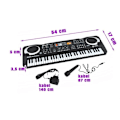 Miniatyrbillede 2 af 5: Elektronisk orgel - 61 tangenter med mikrofon black 2000