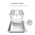 Miniatyrbillede 4 af 5: Kyllingebenstativ i rustfrit stål - Grillholder til kyllingeben - BBQ Non-stick STAINLESS STEEL CHICKEN LEG RACK