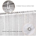 Miniatyrbild 6 av 6: Transparent duschdraperi med viktmagnet i botten