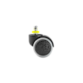 Miniatyrbilde 3 av 5: 5 stk sett, harde gulvruller for kontorstol, sett = 5 hjul for skrivebordsstol, svart, stiftstørrelse 10mm, diameter 50mm