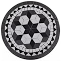 Pikkukuva 1 / 5: vidaXL Mosaiikkipöytä musta ja valkoinen 60 cm 16000 black