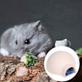Miniatyrbilde 2 av 4: Keramisk Hamsterhus Liten Kjæledyr Hamster Kjølig Hule Reir Mini Hytte