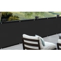 Miniatyrbillede 2 af 4: Balkon afskærmning vind- og UV-beskyttelse, 90 x 300 cm, sort