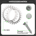 Miniatyrbilde 3 av 5: 2 x premium rustfrie pigger til Worx S/m modell, 2 x rustfrie skruespiker Traction Enhancer, robotgressklipper Hjulstørrelse 205 mm (FMY)