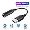 Miniatyrbillede 4 af 5: USB Type-C til 3,5 mm Jack Kabel, Headset Adapter, Konverter til Samsung, Huawei, Xiaomi Black