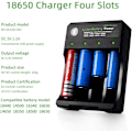 Miniatyrbillede 2 af 5: Batterilader 18650 Litium-ion Batterilader Genopladelig