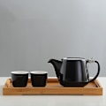 Miniatyrbilde 1 av 4: Teservis 580 ml porselenstekanne Fargerik håndlaget tekanne rustfritt stål lokk Ekstra fin infuser for å brygge løsbladste Black