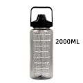 Pikkukuva 2 / 2: 2 litran vesipullo pillillä Suuri kannettava urheiluvesikuppi Musta-FA3- Black 2000ml