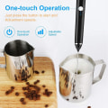 Miniatyrbilde 5 av 5: Melkeskummer, Dallfoll Kaffeskummer Elektrisk Visp, Håndholdt Melkeskummer USB Oppladbar, 3-trinns Justerbar Melkeskummer for Latte, Cappuccino, Varm Sjokolade, Eggpisking (Ny Versjon Svart)