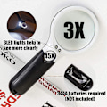 Miniatyrbillede 2 af 3: (2 stk.) Lup med lys, 3X 45X belyst LED