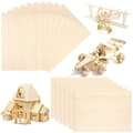 10 stk Balsa Træplader, Træfiner Hobby Træplade til DIY Håndværk Træmodel (150 X 150 X 1,5 mm)