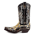 Miniatyrbild 3 av 5: Python Western Boots Colorblock Broderi Herr Stövlar Mode Moderna Skor 43