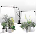 Plantelys, Sollys Hvit 50W 84 LED Dobbelthode Klemme Plantelys, 4/8/12t Timer 5 Dimmenivåer-FA-