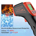 Miniatyrbild 3 av 3: LCD Laser-pyrometer IR Infraröd Termometer Upp till 600°C Temperaturmätning