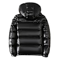 Miniatyrbilde 2 av 4: Vinter dunjakke for menn Vit Duck Down Hooded svart M