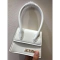 Miniatyrbillede 1 af 5: Dameskulderväske Lille Taske Ins Portabel Crossbody-Taske Plain weave white
