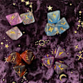 Miniatyrbilde 3 av 11: 3 stk Hjertetærninger Sett 8-sidige Runde Tærninger Resin Assorterte Polyhedriske Tærninger Sett Polyhedrisk Divinasjon Bordspill Tærning Purple 0.02