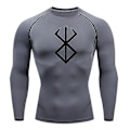 Pikkukuva 1 / 5: Anime Berserk Print Herr Kompressiopaita Lyhythihainen Kuntosaliharjoittelu Fitness Aluspaita Nopeasti Kuivuva Urheilupaita T-paidat Toppit Harmaa 2 XL Gray 2
