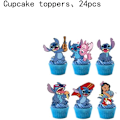 Miniatyrbillede 2 af 2: 24 stk Stitch kagepynt Cupcake dekorationer Kagepynt, Stitch fødselsdagsfest dekorationer